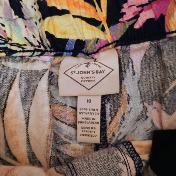 St Johns Bay Skort, Multi-Color Floral, Sz 10 Stretch, Hi Rise, New - Picture 4 of 8